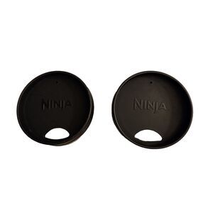 Two NINJA 16 oz. Single Serve Cup LID ONLY BL201 30 Series Genuine Pair Set OEM
